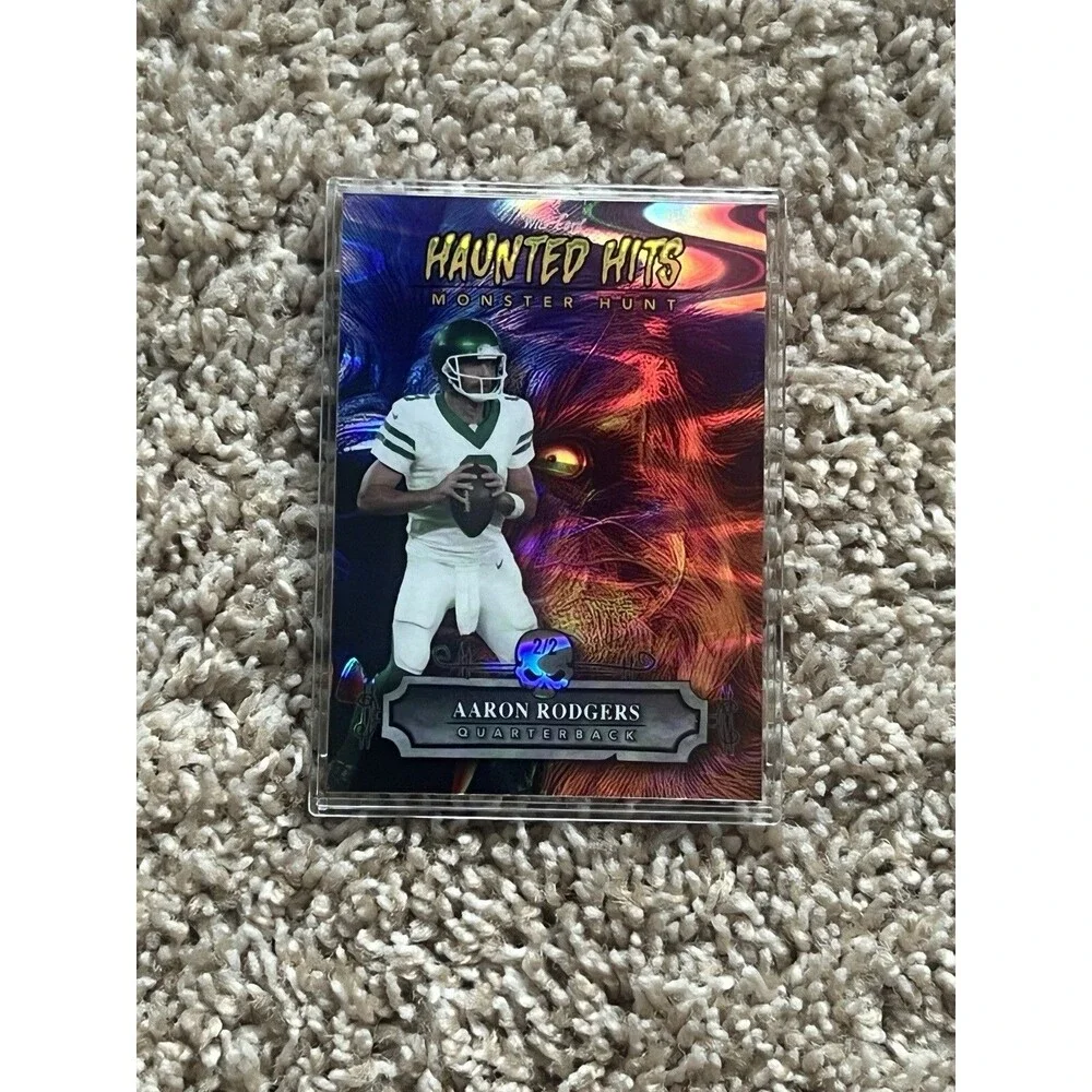 2024 Aaron Rodgers Wild Card Haunted Hits 2/2 Werewolf Oil Spill